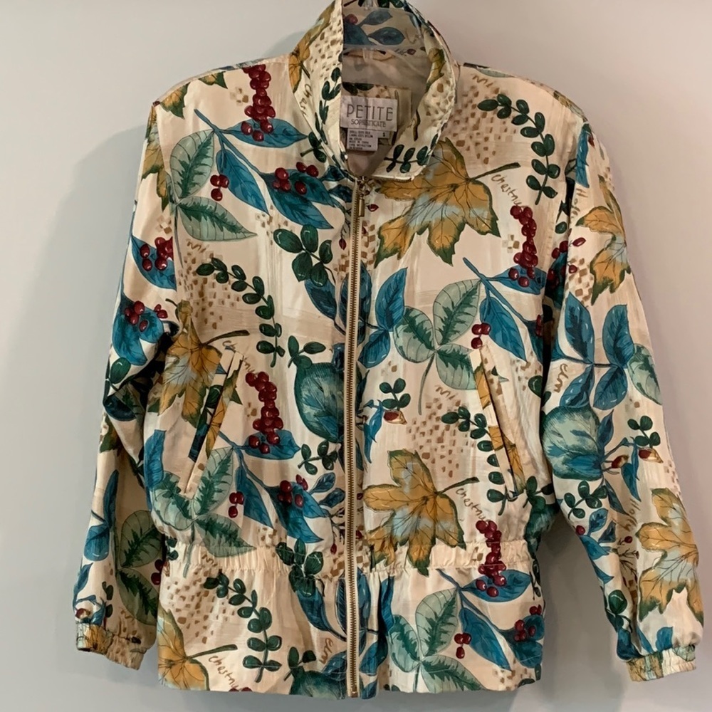 Petite Sophisticate‎ - small, 100% silk windbreaker jacket